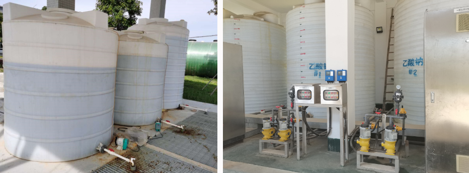 自流方式加藥、計量泵加藥